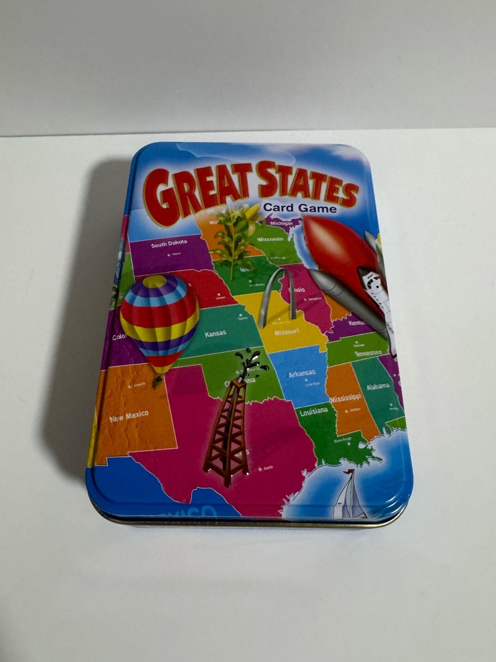 Great States Card Game in tin case. - New Open Box